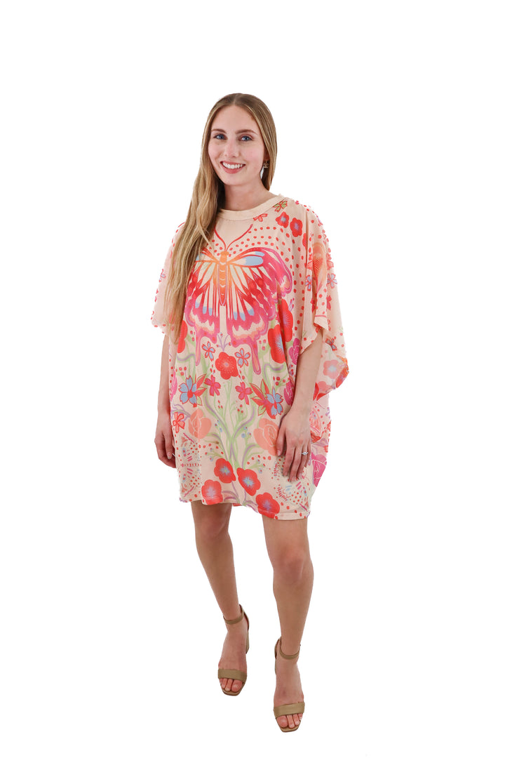 free people patterned mini dress nwt (xs)