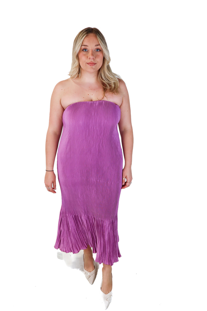 abercrombie & fitch purple pleated dress NWT (LT; retails $130)
