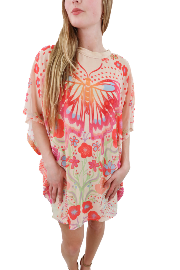 free people patterned mini dress nwt (xs)