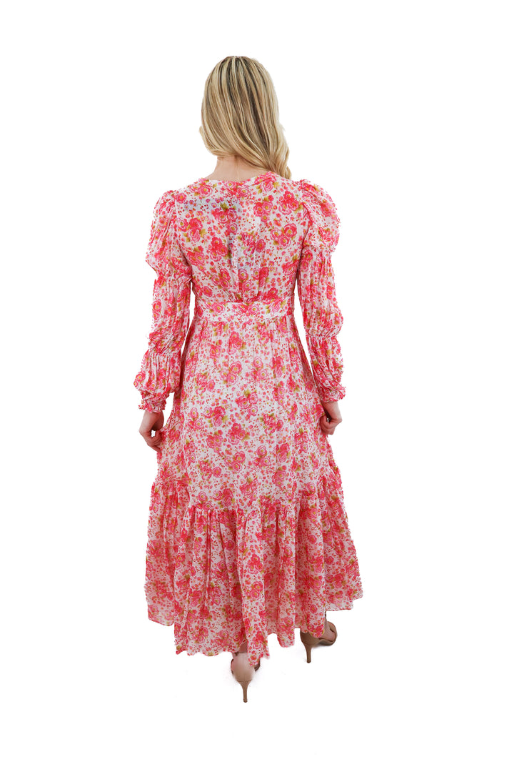 timo floral maxi dress nwt (XS; retail $298)