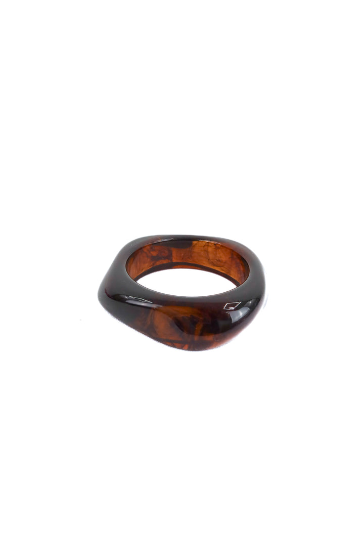 brown acrylic square wave bracelet