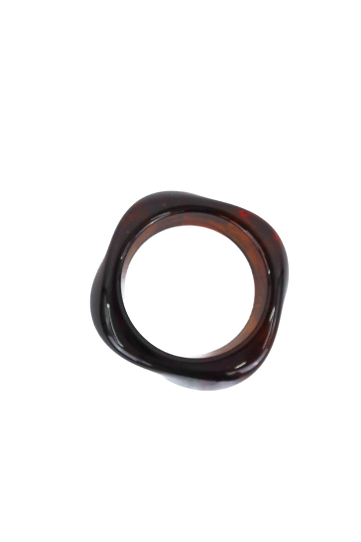 brown acrylic square wave bracelet