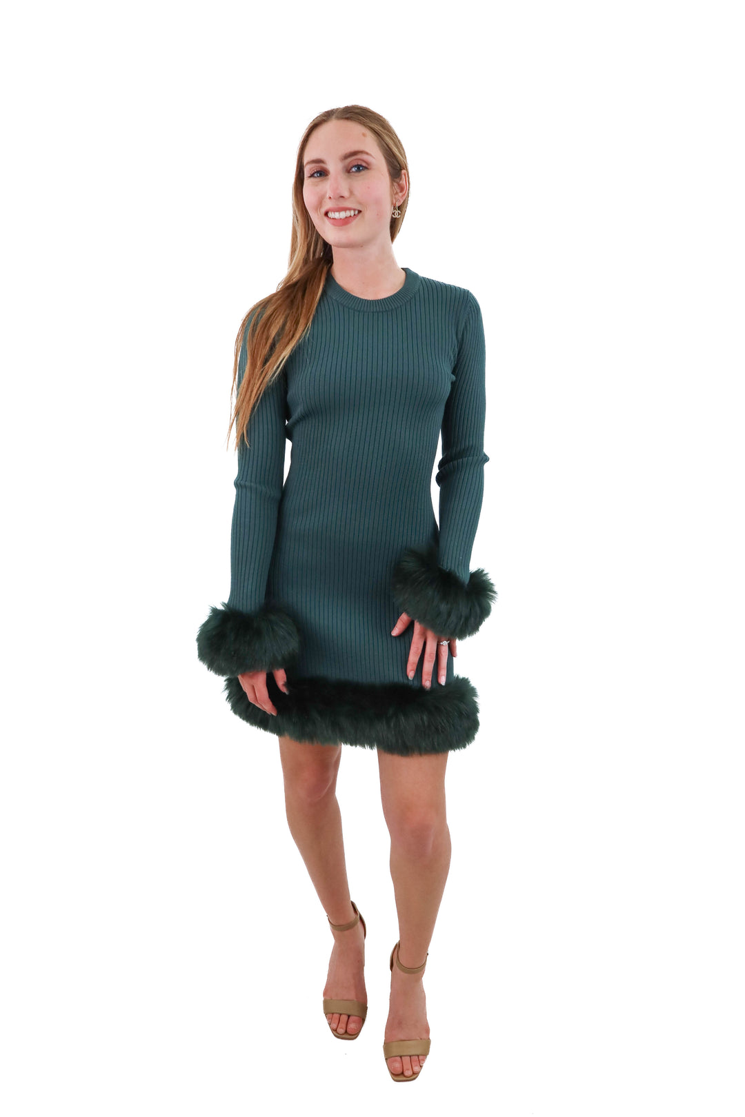 show me your mumu emerald green dress nwt (xs)