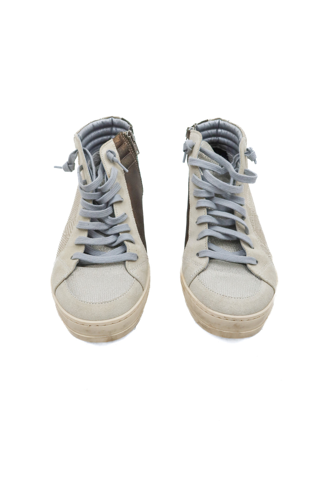 p448 gold metallic sneakers (41; retail $325)