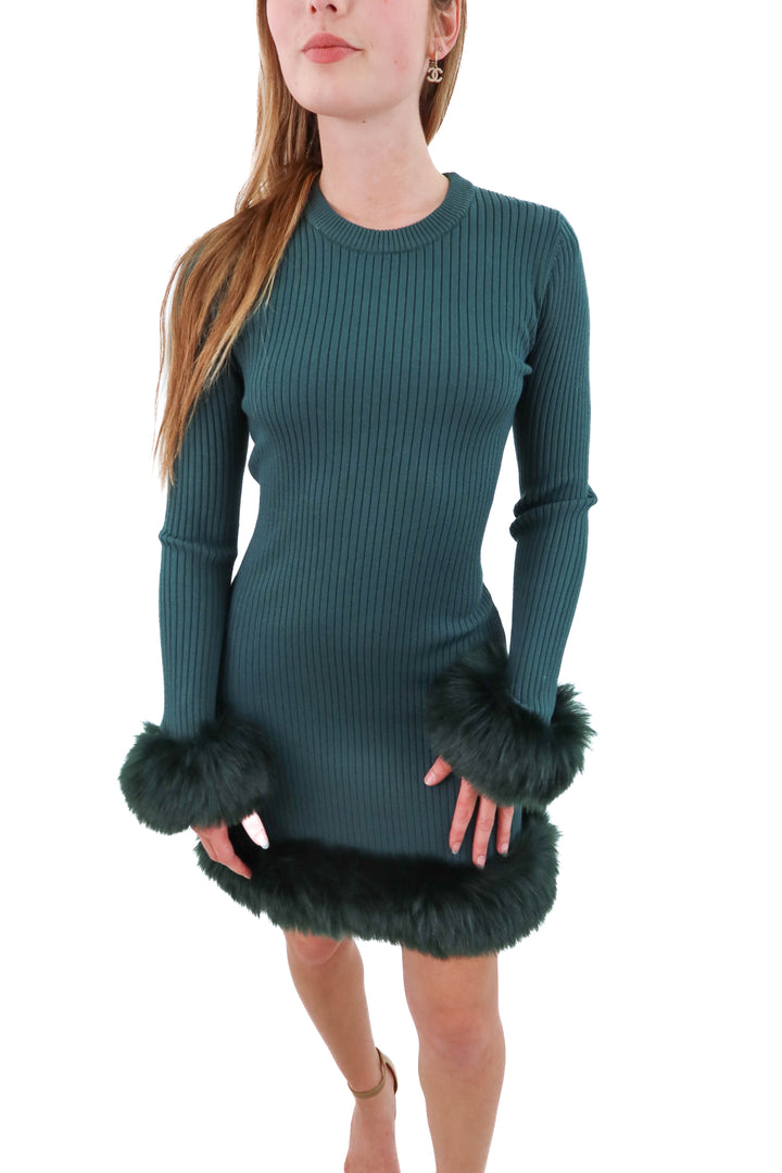 show me your mumu emerald green dress nwt (xs)