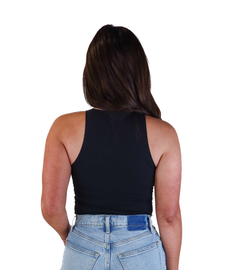 Spanx black crew racerback tank NWT (s; retails for $68)