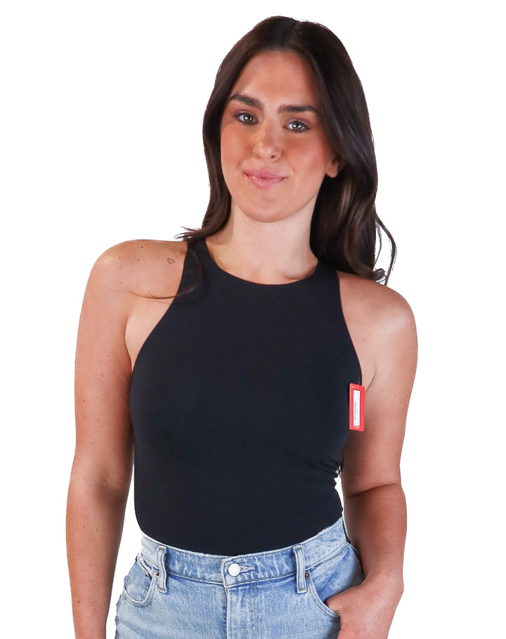Spanx black crew racerback tank NWT (s; retails for $68)