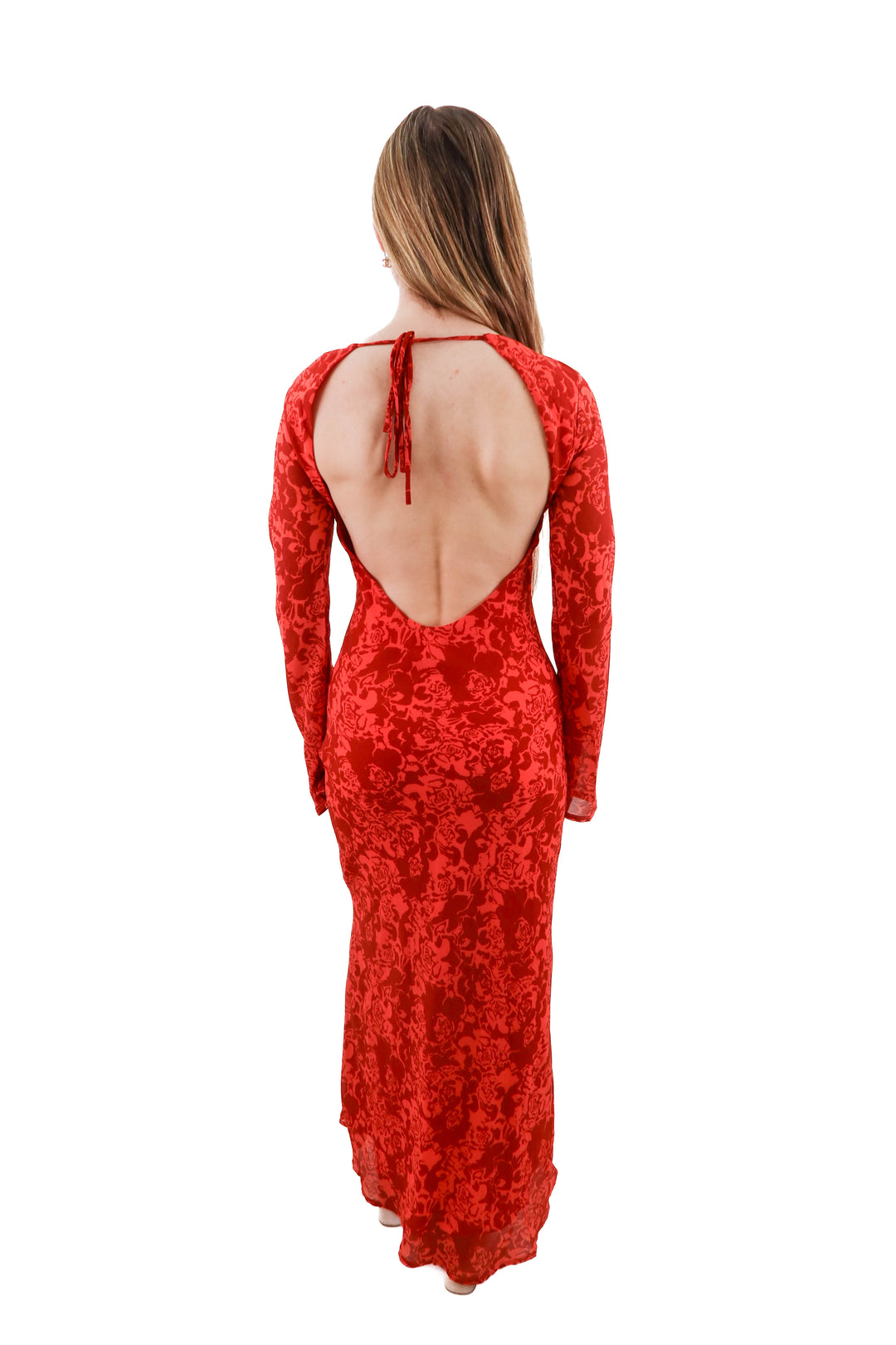 petal + pup red floral maxi (0; retail $89)