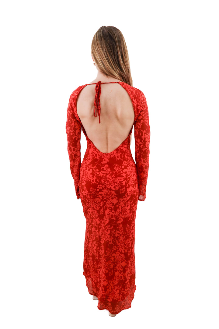 petal + pup red floral maxi (0; retail $89)