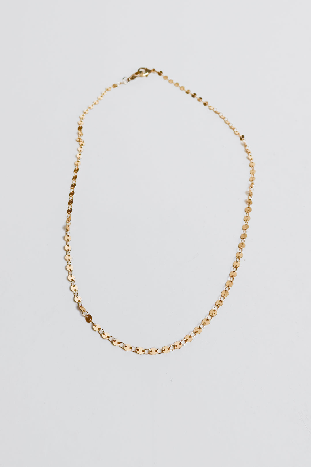 circle chain gold necklace