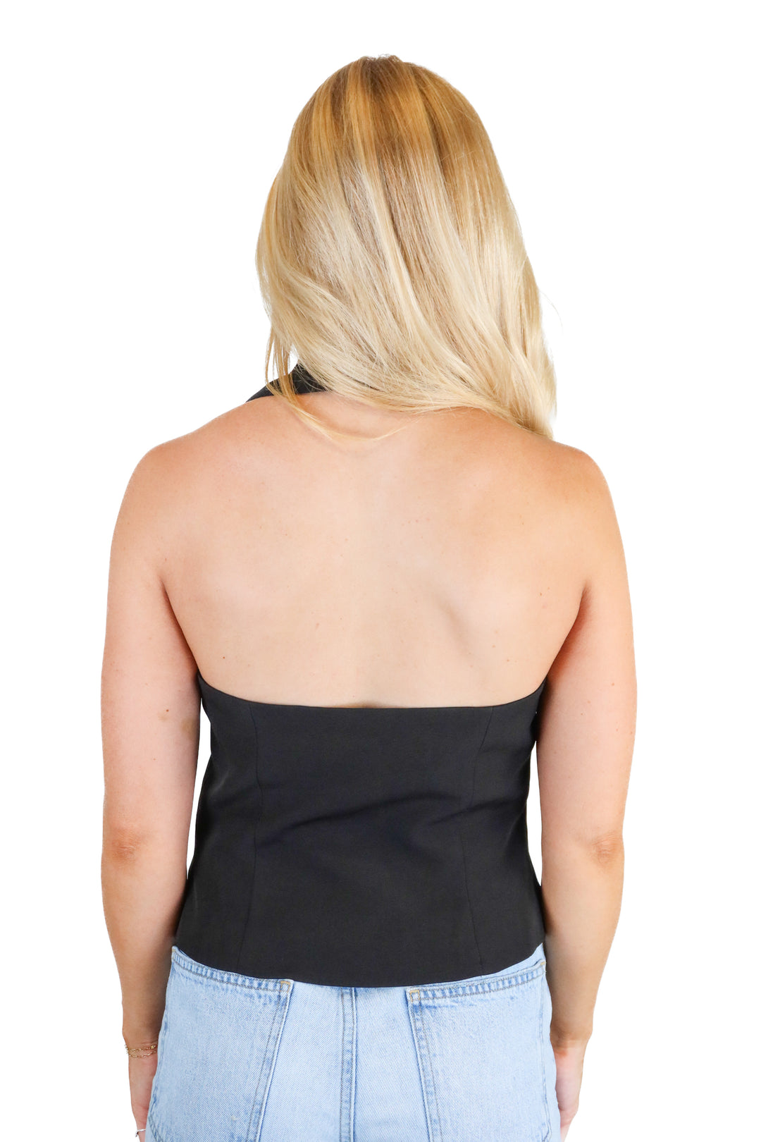Endless Rose Black Vest Halter Top (S)