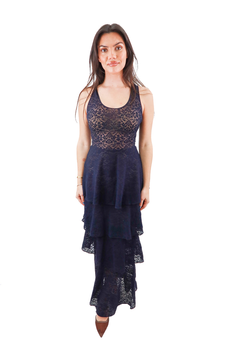 stella mccartney navy lace maxi dress (IT42/ US6; retail $2,300)