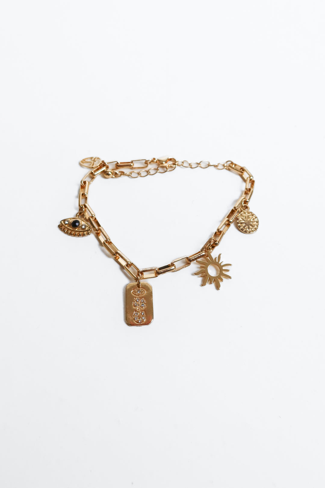 gold chain charm bracelet