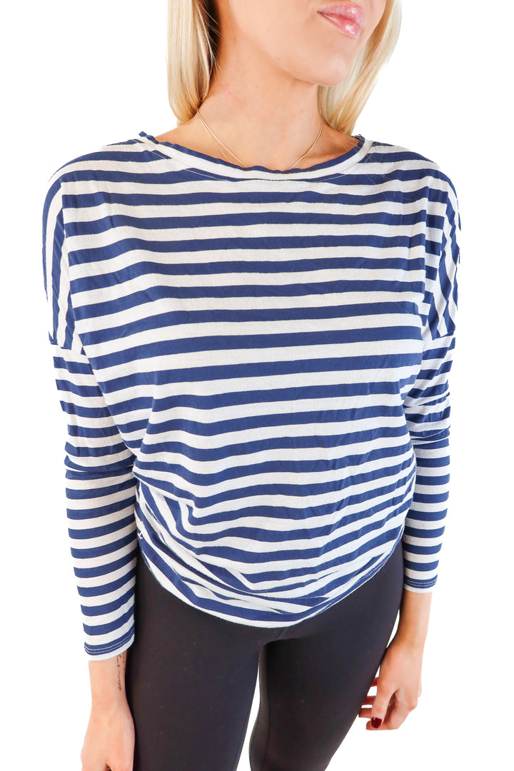 Lily Pulitzer navy/white striped top (s; retail $128)