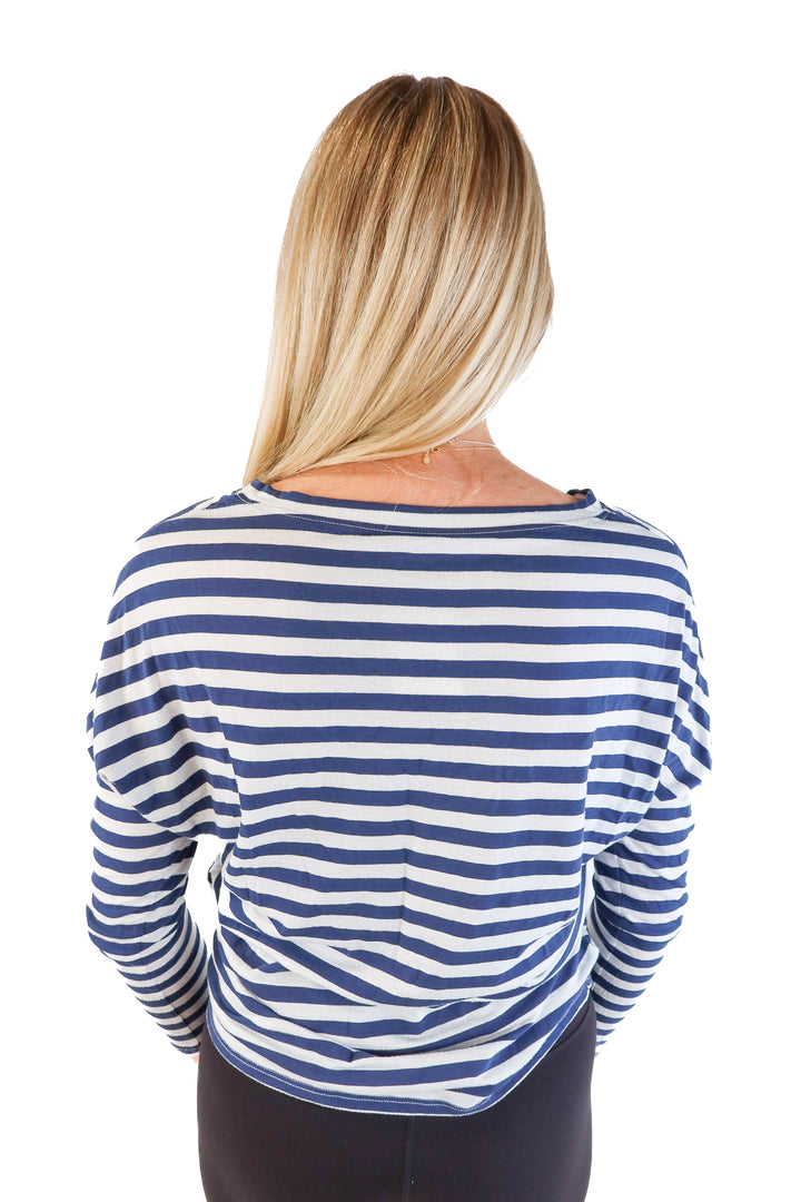 Lily Pulitzer navy/white striped top (s; retail $128)