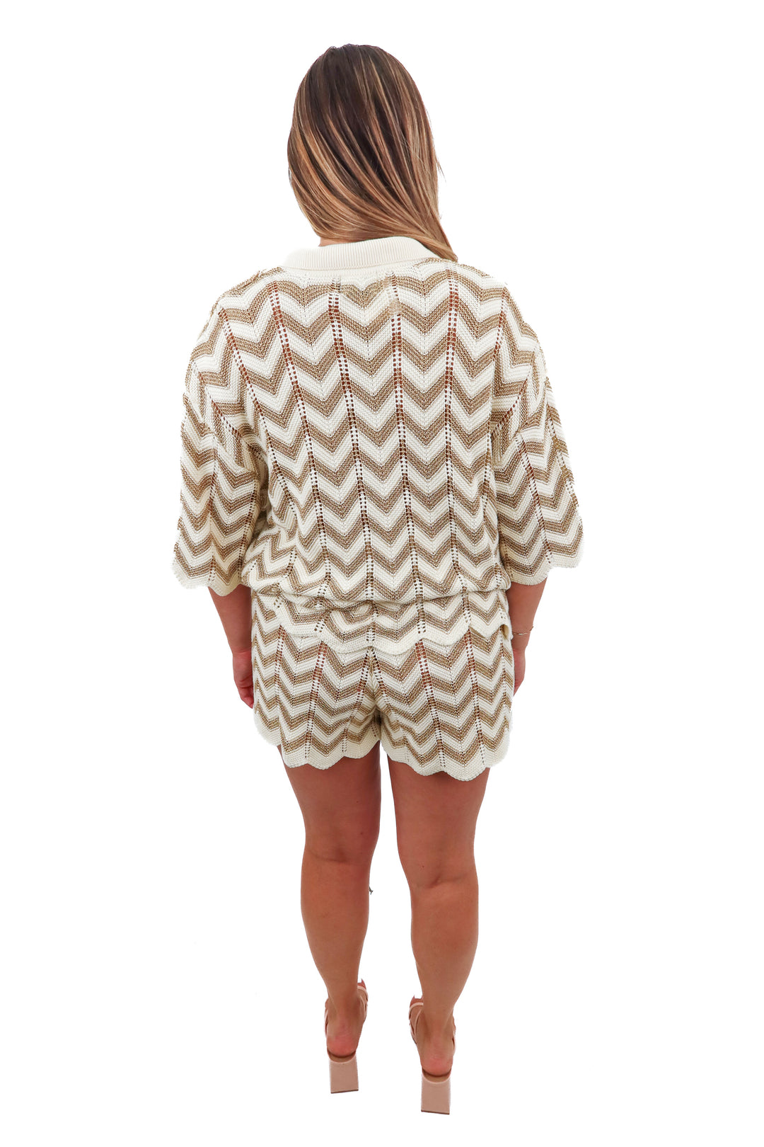 runaway gold metallic crochet set (m; retail $150)