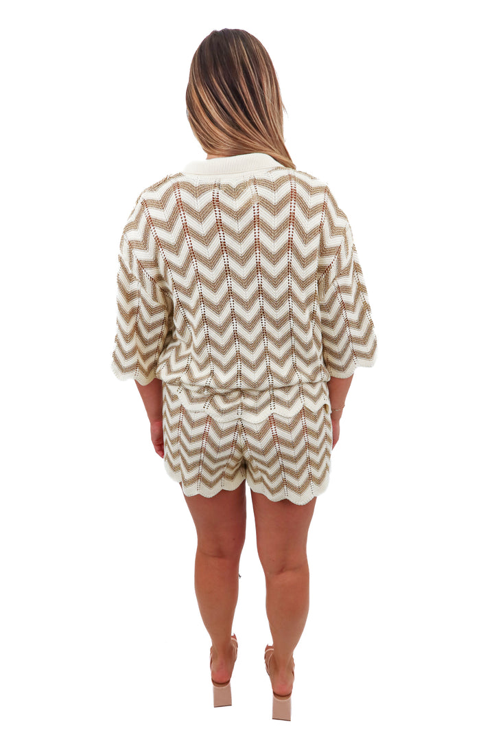 runaway gold metallic crochet set (m; retail $150)