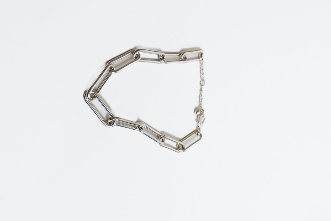 silver big chain bracelet