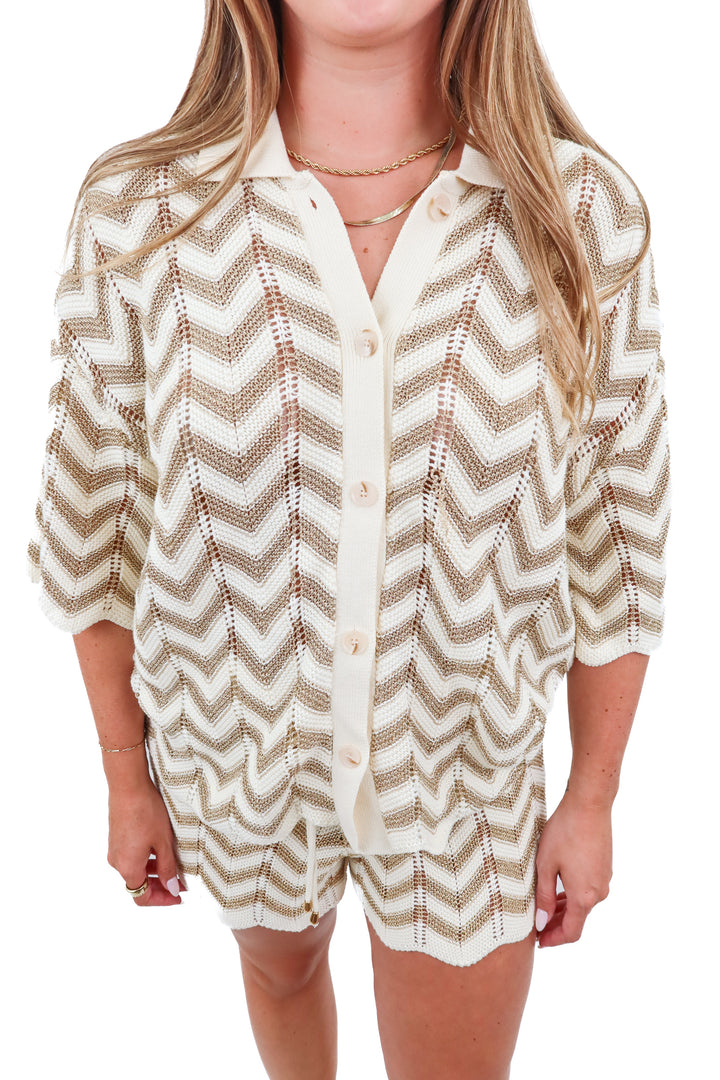 runaway gold metallic crochet set (m; retail $150)