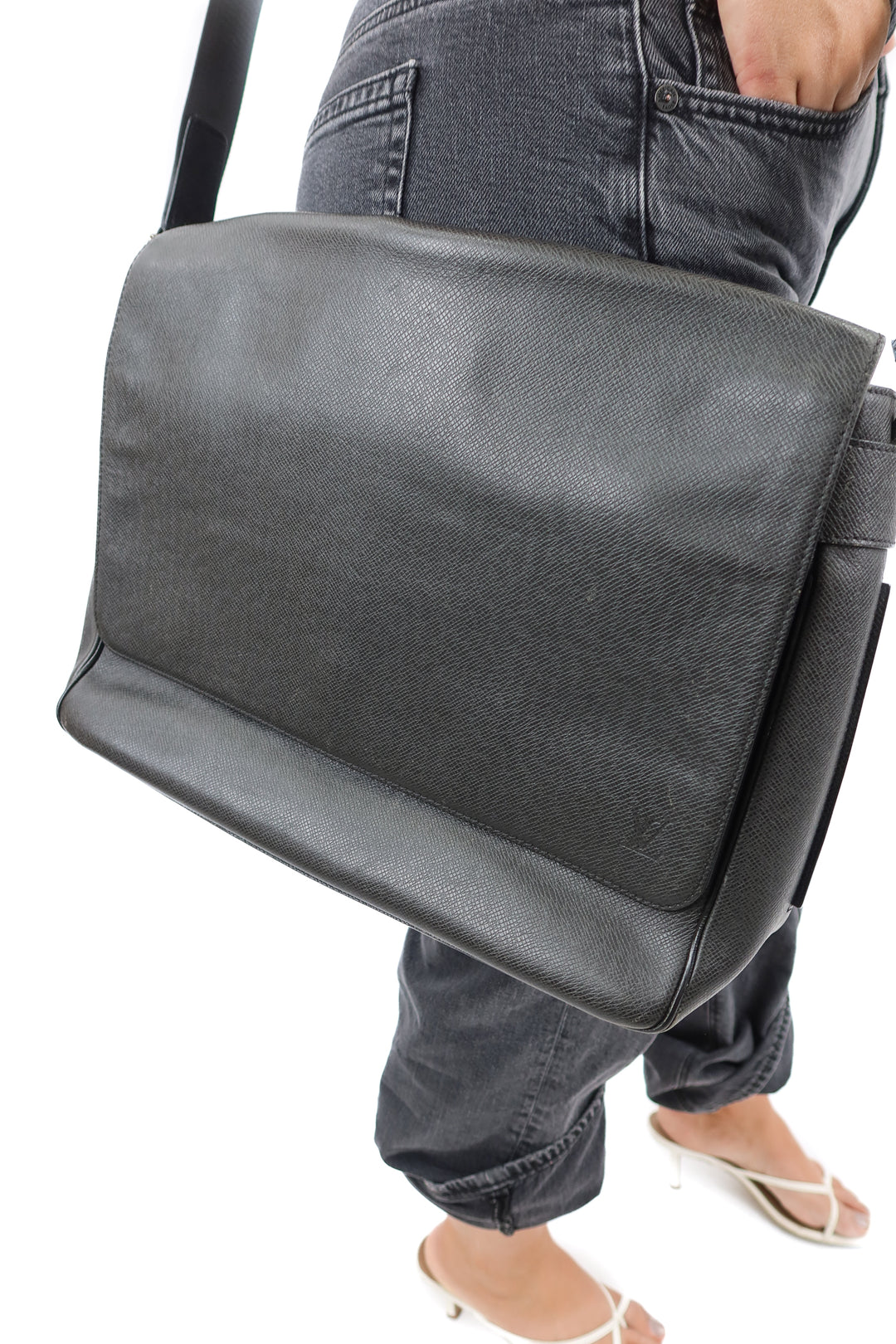 Louis Vuitton black messenger bag