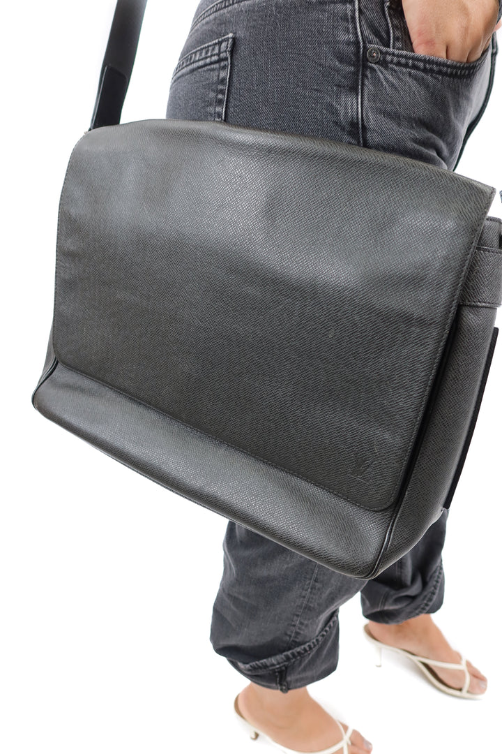Louis Vuitton black messenger bag