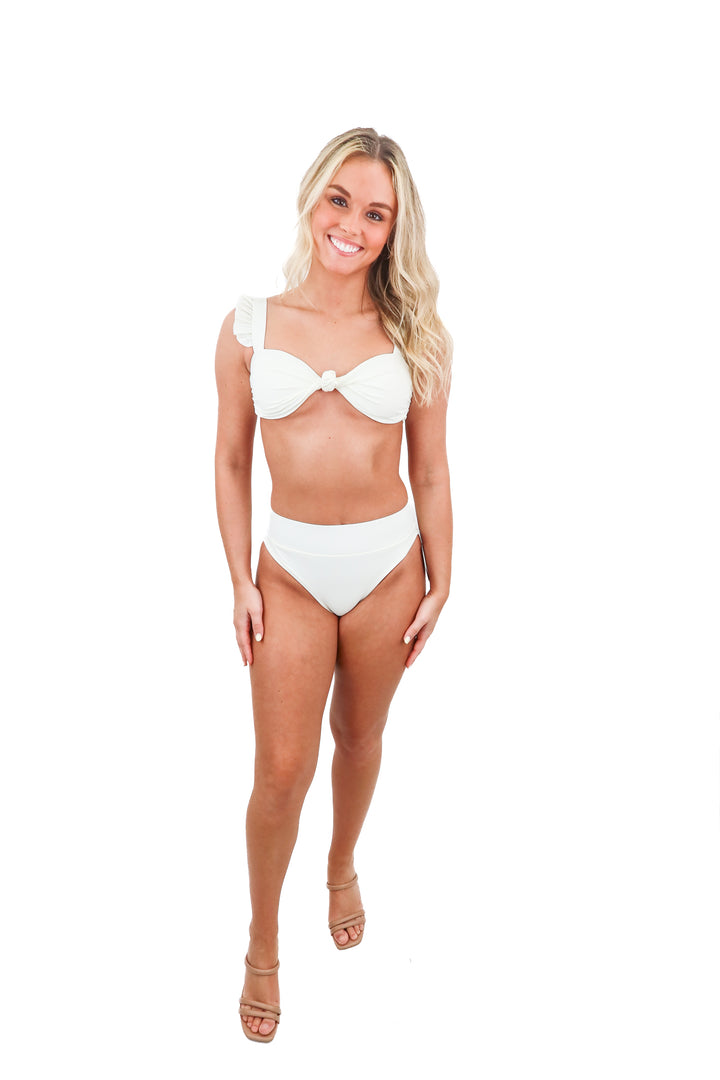 mooroo swim white bikini (s; retail $135)
