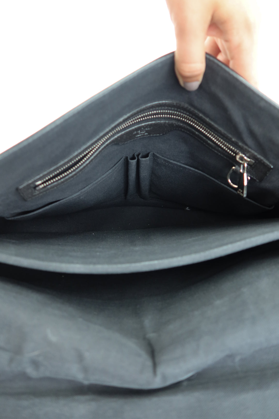 Louis Vuitton black messenger bag