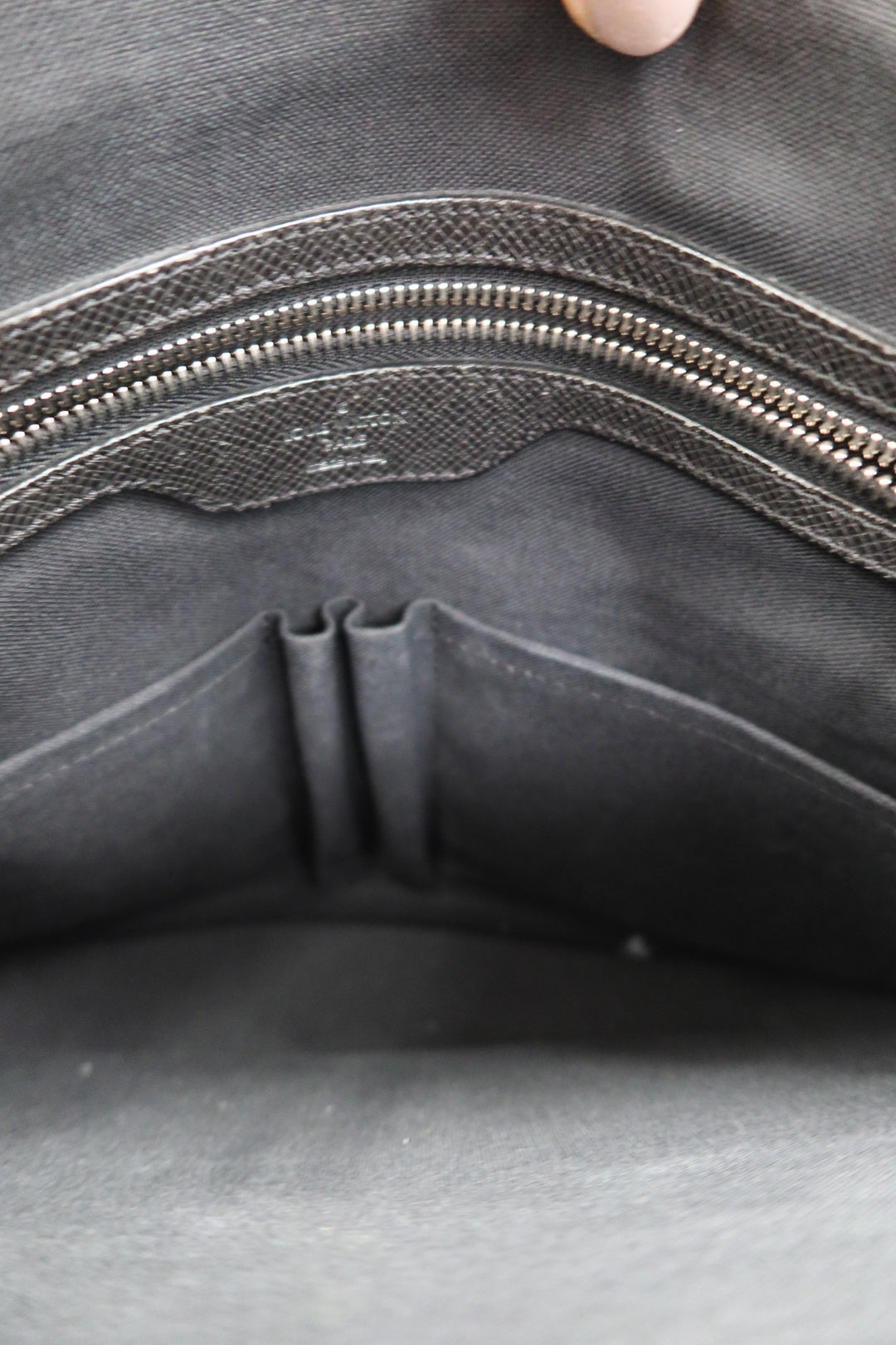Louis Vuitton black messenger bag