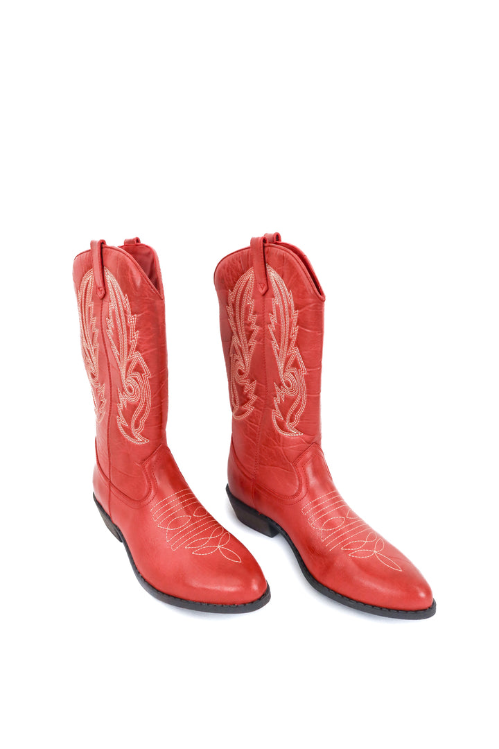 coconuts by matisse red gaucho western boots (9.5; retail $80)