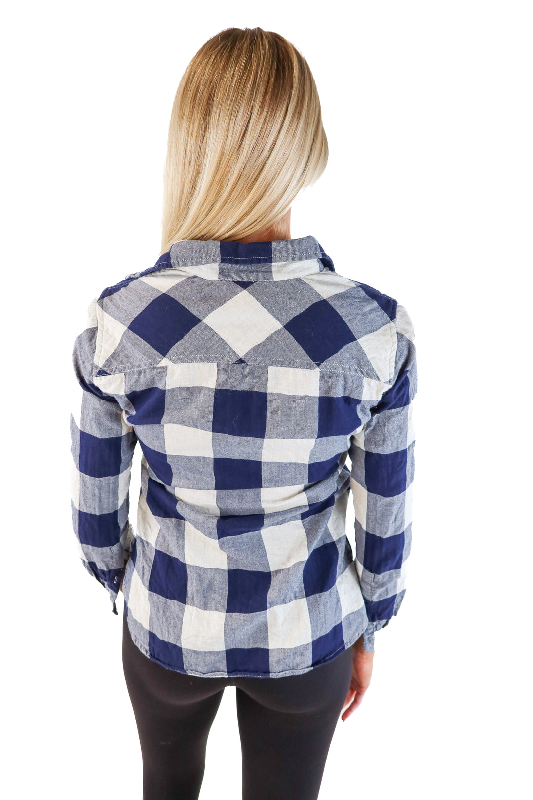 J.crew blue flannel button up (00)