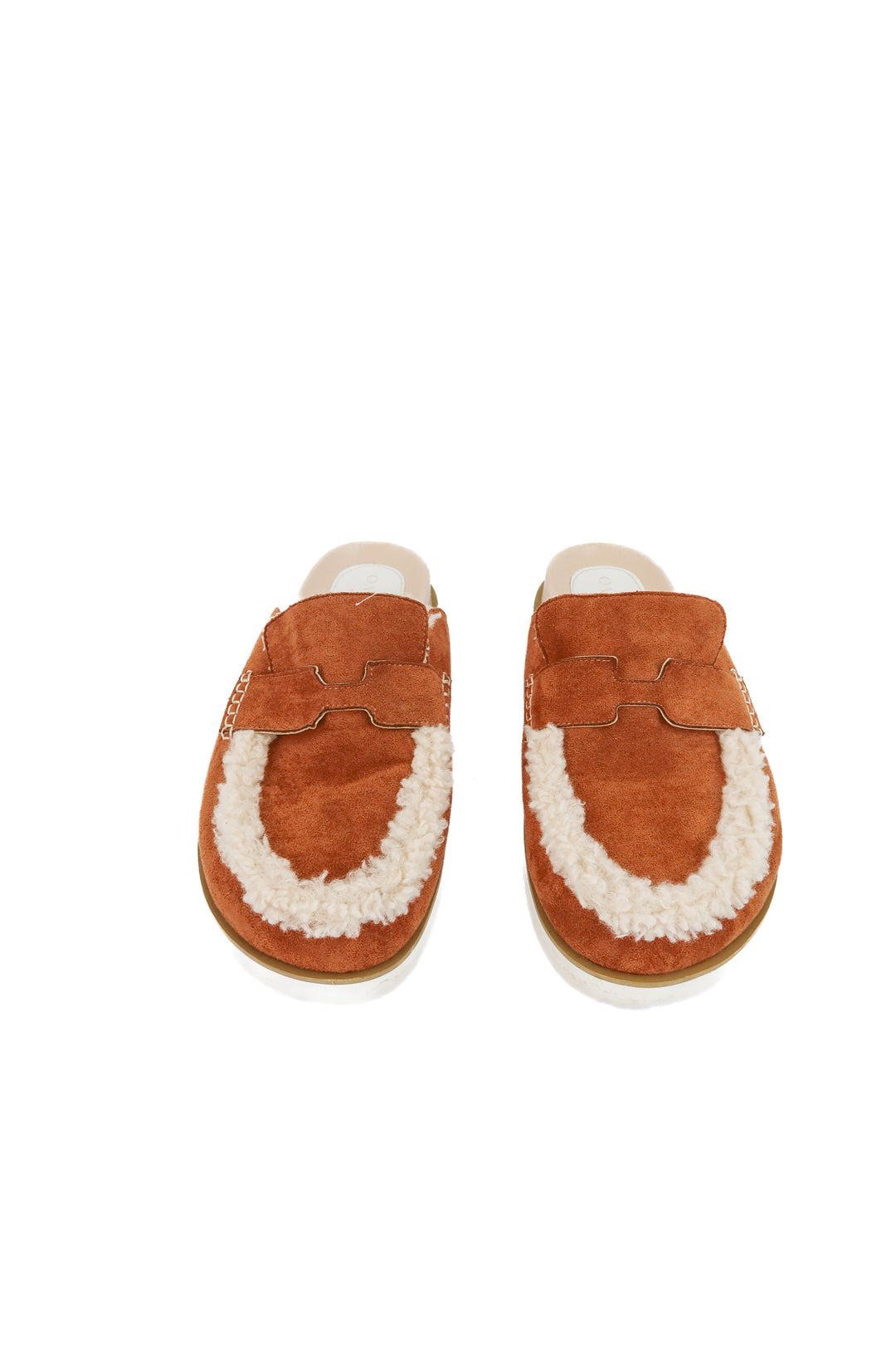 oasis society brown vegan leather clog mule slippers (10)