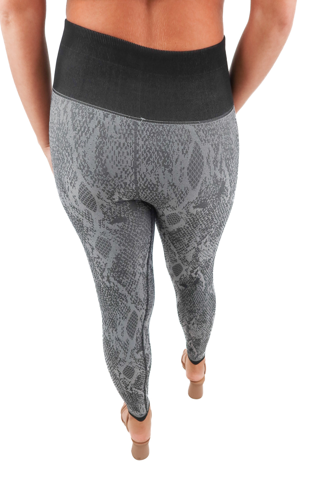 printed ribbed leggings (xs)