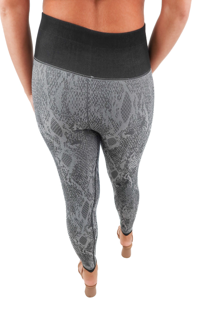 printed ribbed leggings (xs)