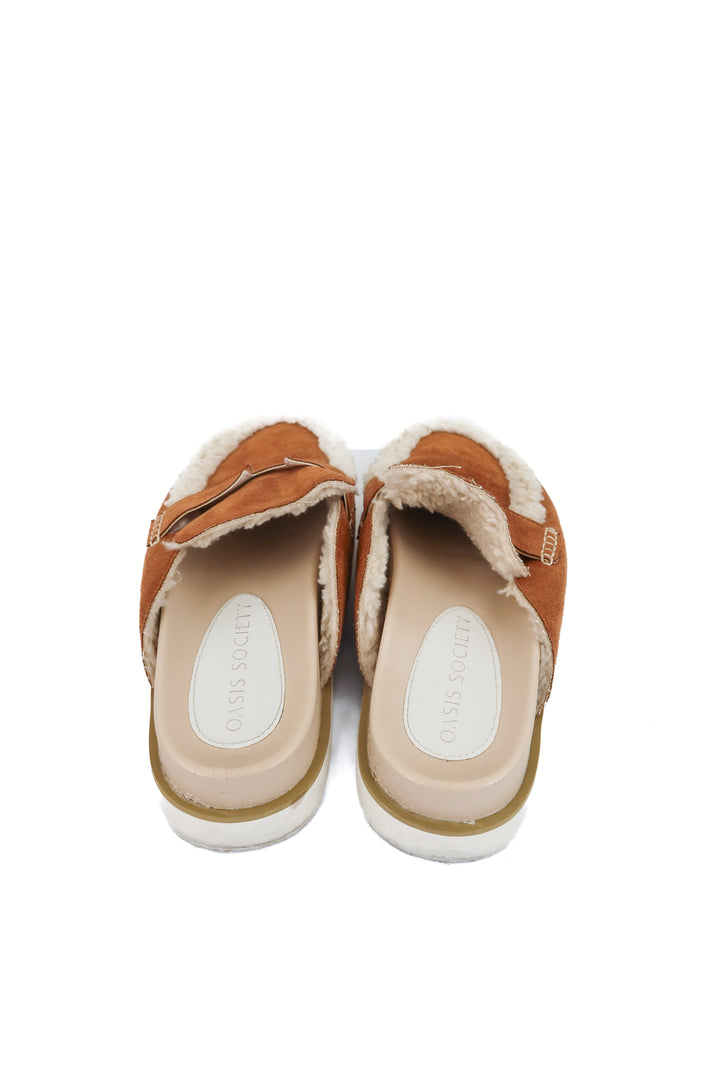 oasis society brown vegan leather clog mule slippers (10)