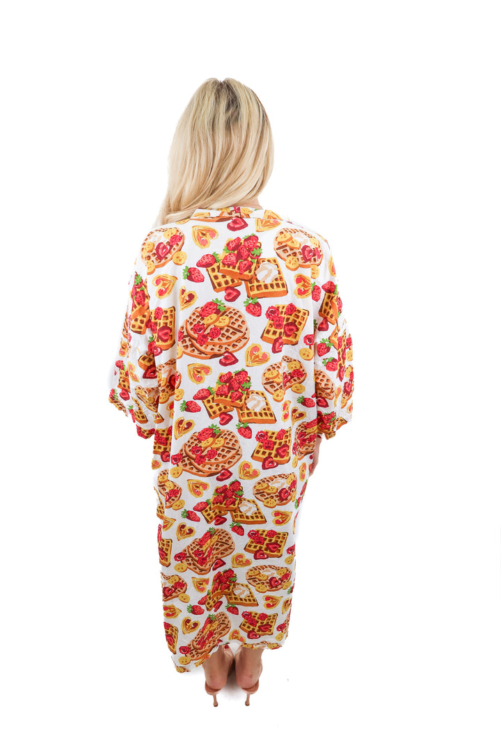 print fresh waffle robe (s/m; retail $98)