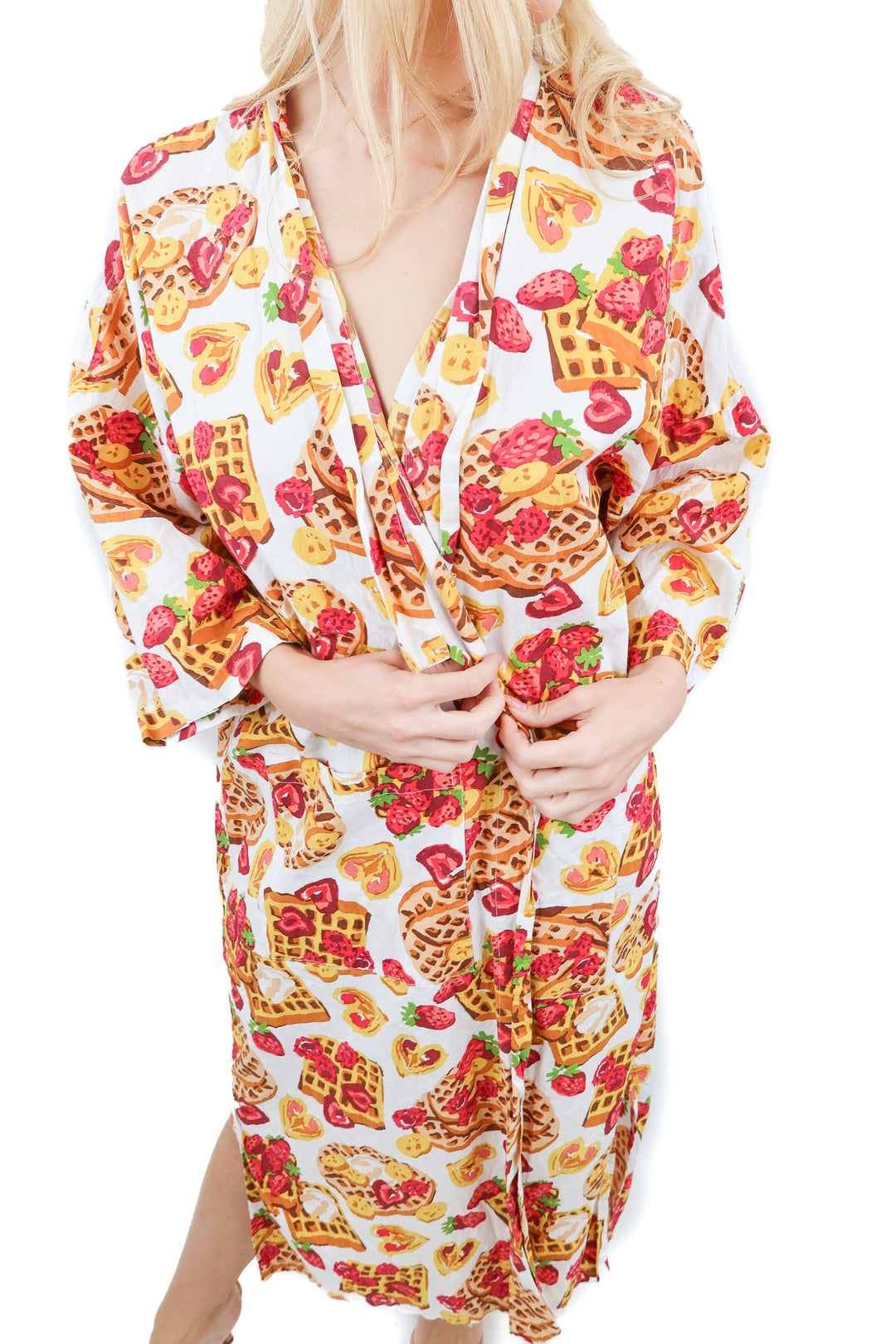 print fresh waffle robe (s/m; retail $98)