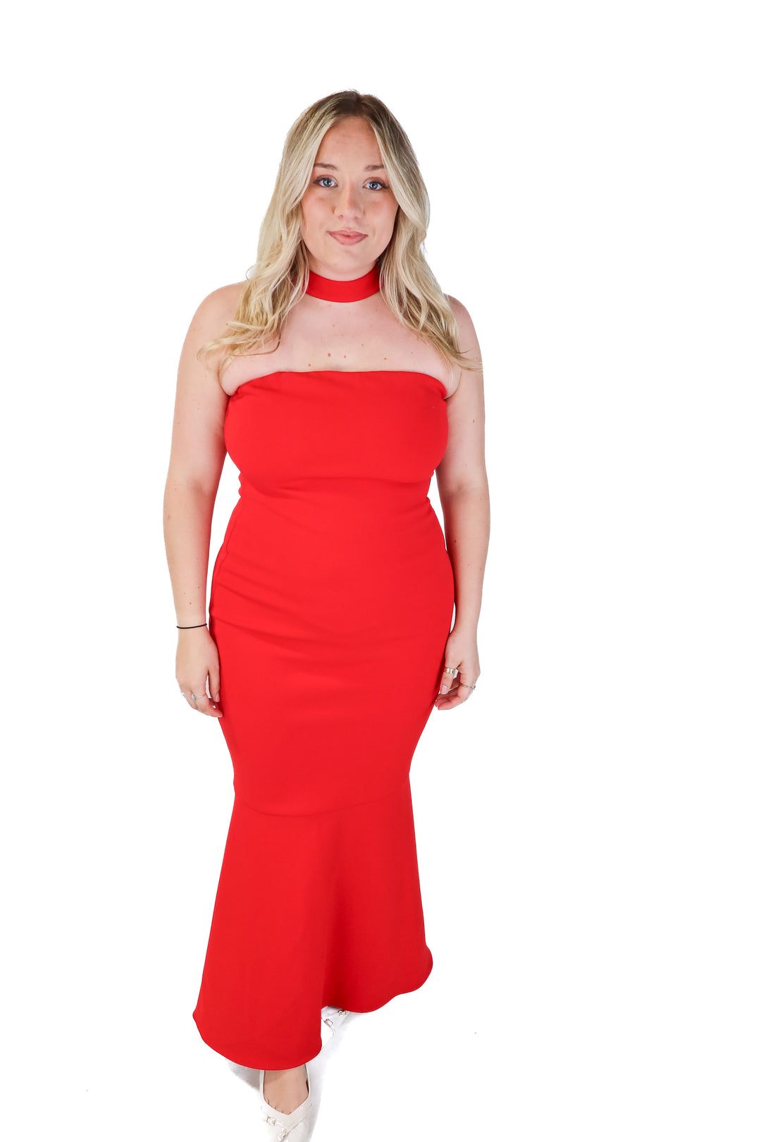 liv foster red high neck maxi dress (12)