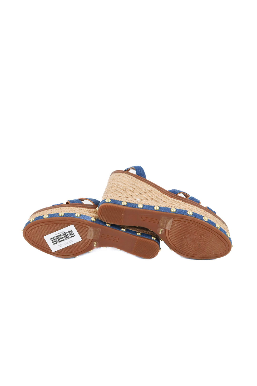 vince camuto denim wedge (9; retail $110)