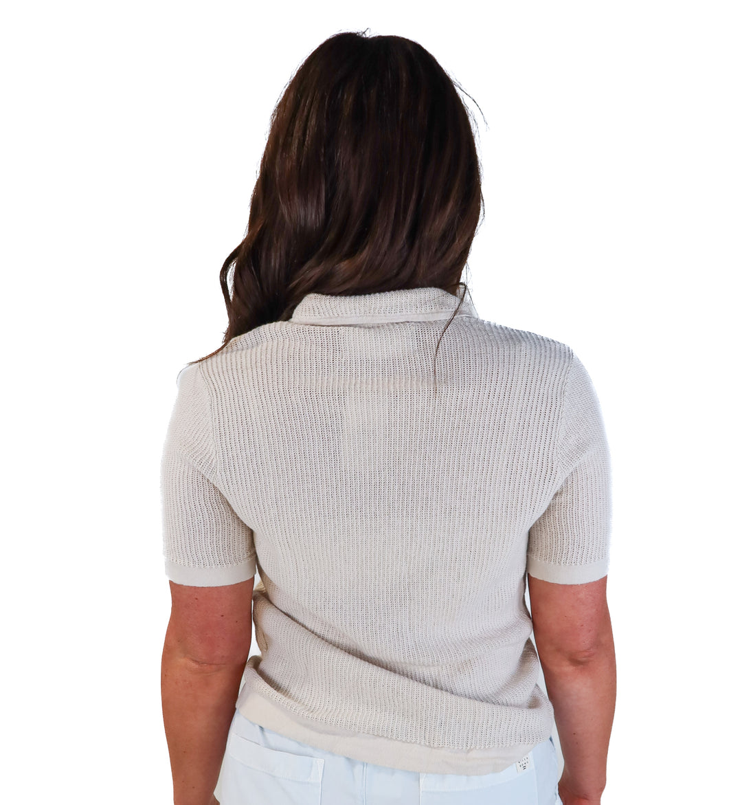 Abercrombie & fitch beige knit short sleeve cardigan (xxs; retails for $60)