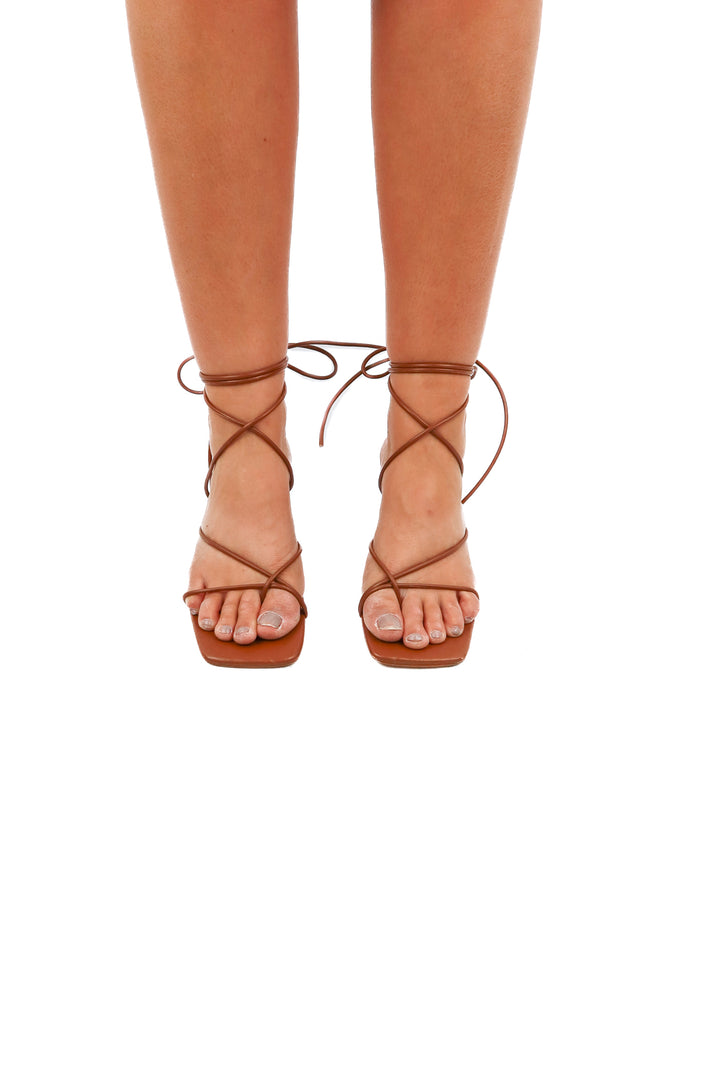 Billini brown wrap heels (10)