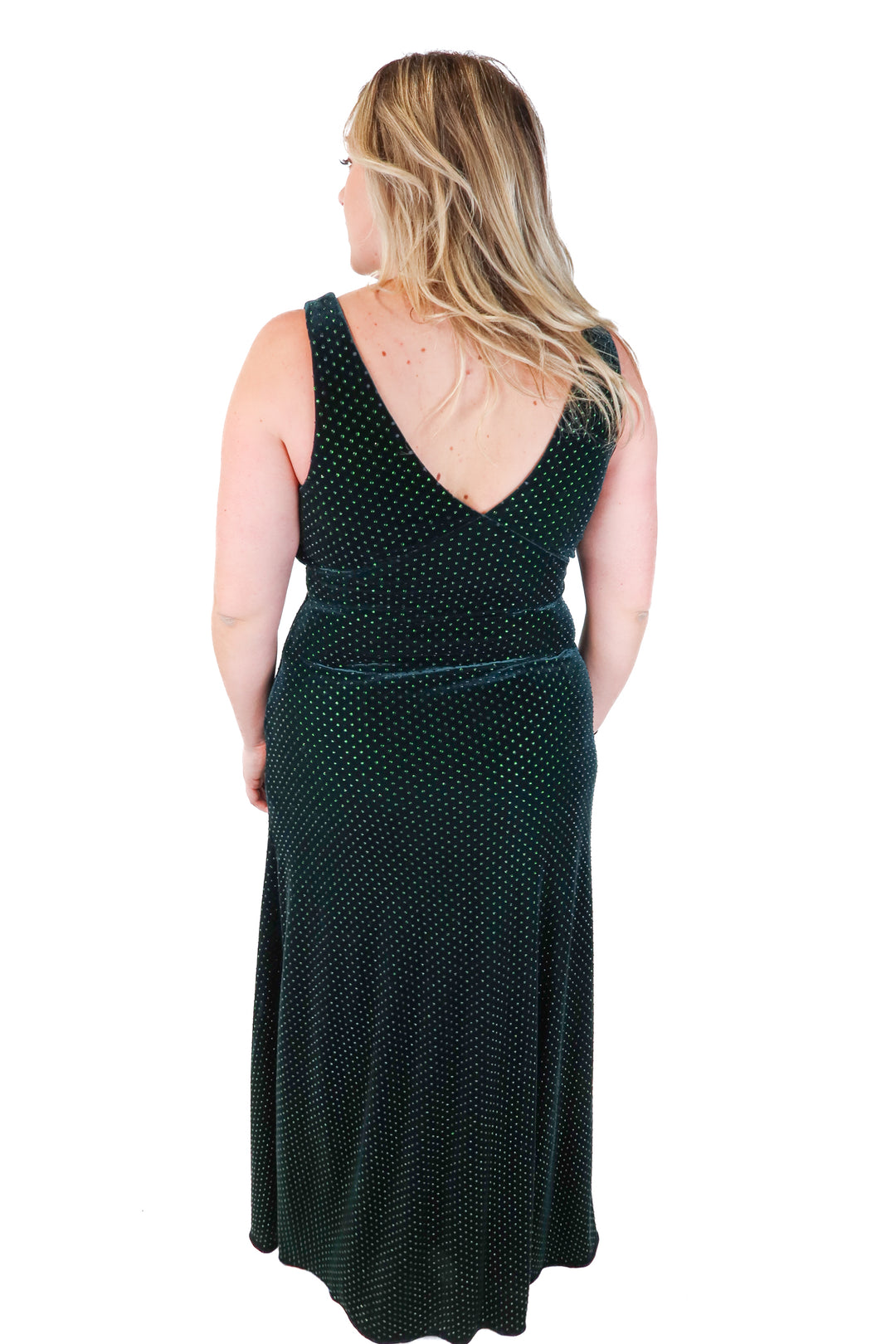 liv foster green velvet mermaid gown NWT (12; retails $450)