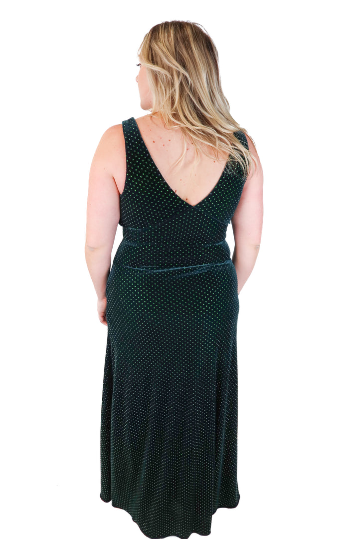 liv foster green velvet mermaid gown NWT (12; retails $450)