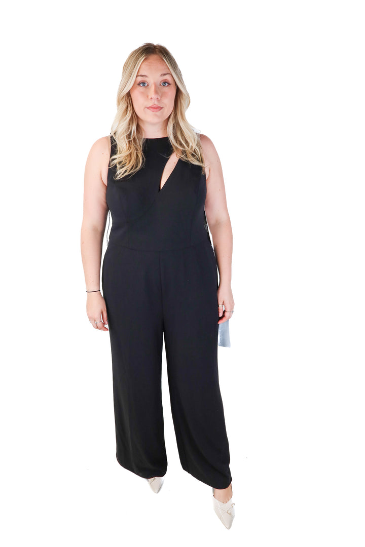 adrianna papell black jumpsuit NWT (14; retails $195)