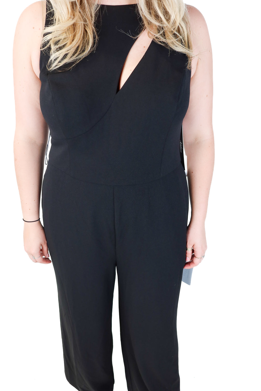 adrianna papell black jumpsuit NWT (14; retails $195)