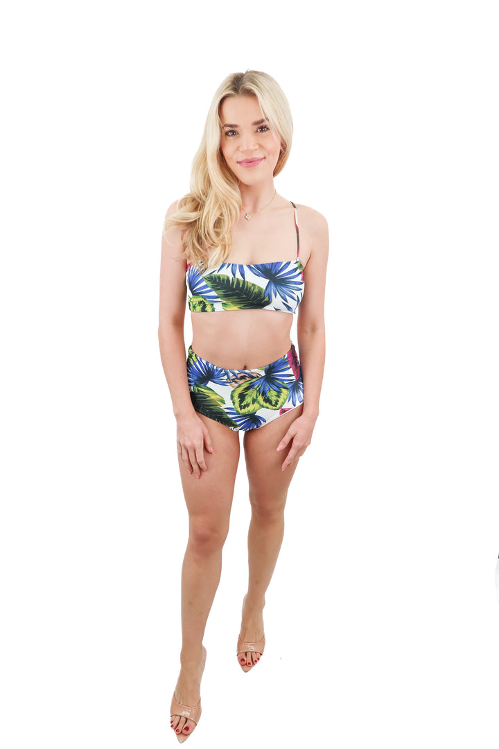 lspace palm high rise bikini set (m; retail $184)