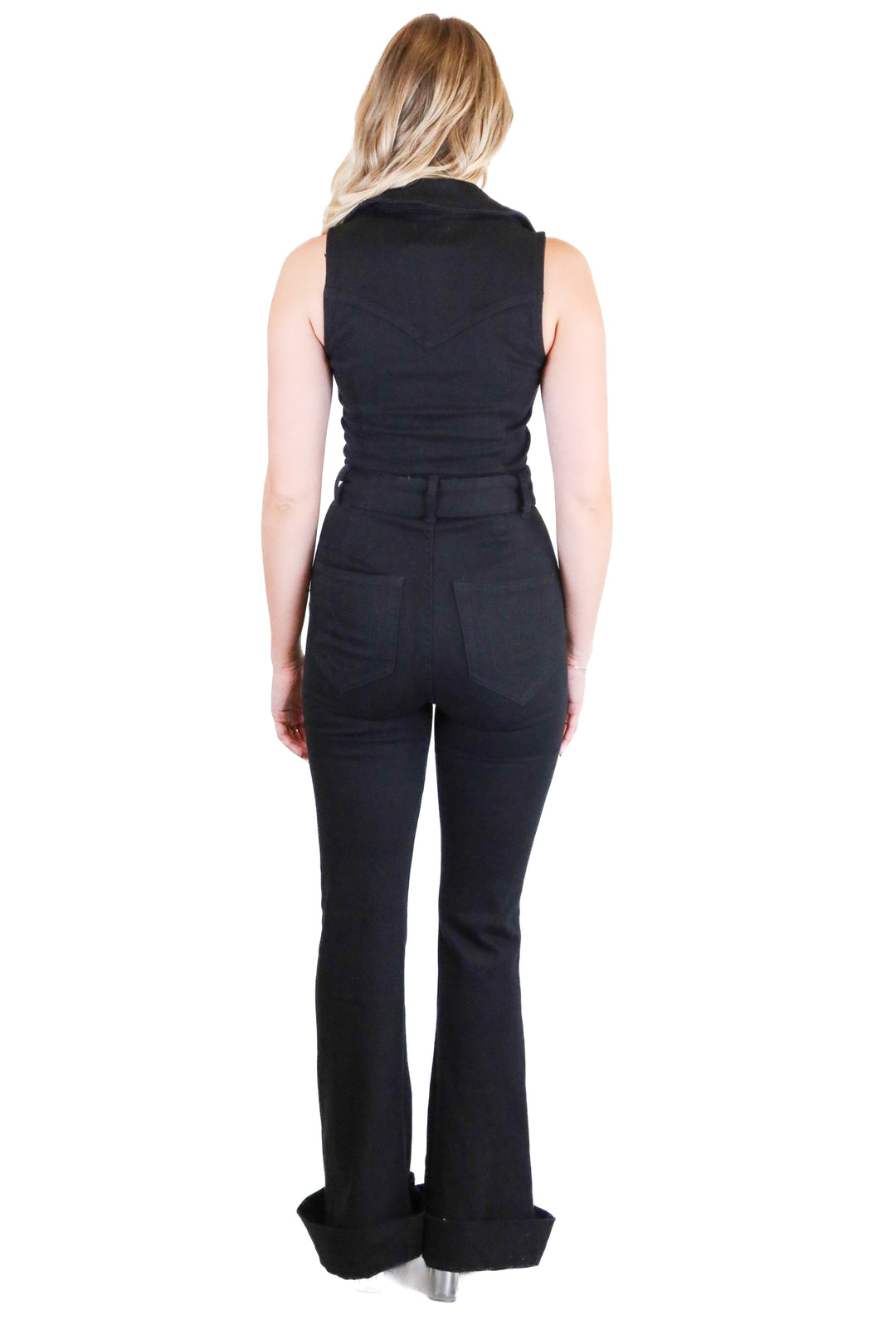 Show Me Your Mumu Black Denim Jumpsuit NWT (XS; Retail $218)