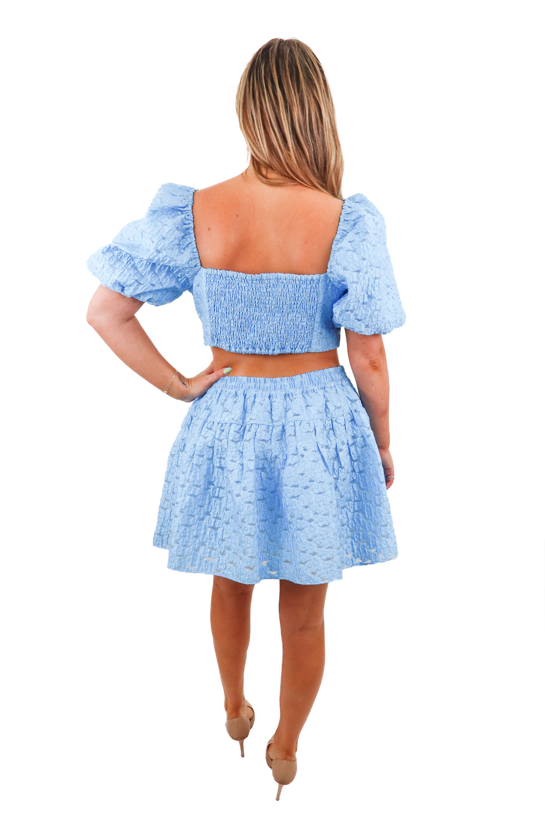buddy love blue floral set (L; retail $138)