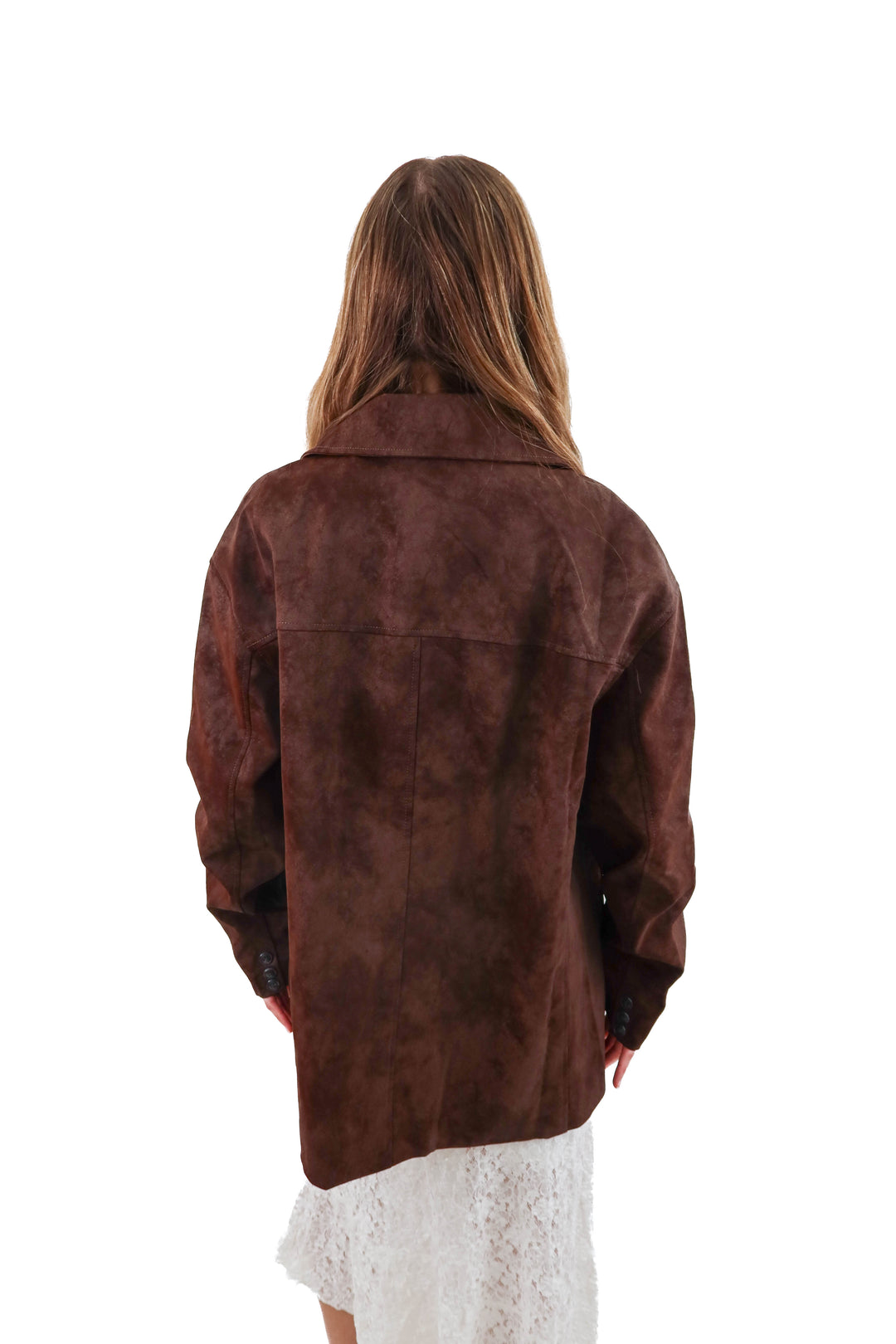 wayf brown suede jacket nwt (XS; retail $158)