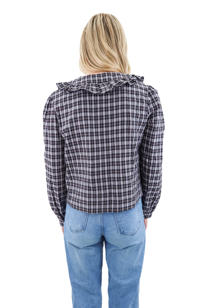 wayf plaid top nwt (xs)