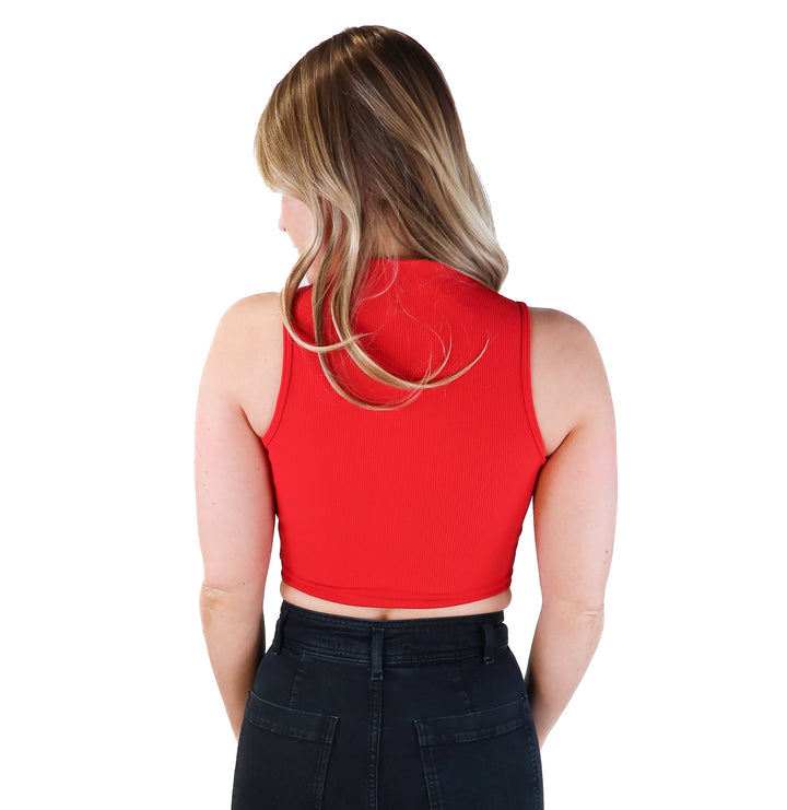Spanx red muscle active tank (M; retails for $58)